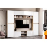 Алетра ТБ01-1600 дуб крафт серый / глянец белый ТВ-тумба купить