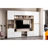 Алетра ТБ01-1600 дуб крафт серый / глянец белый ТВ-тумба фото