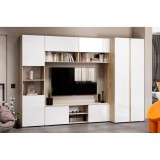 Алетра ТБ01-1600 дуб крафт серый / глянец белый ТВ-тумба распродажа