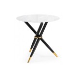 Rock 100х75 white / black Стол стеклянный фото