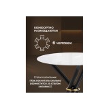 Rock 100х75 white / black Стол стеклянный купить