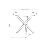 Rock 100х75 white / black Стол стеклянный распродажа