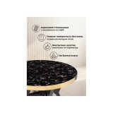 Selina 80х72 black / gold Стол деревянный купить