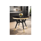 Selina 80х72 black / gold Стол деревянный недорого