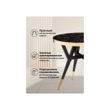 Selina 80х72 black / gold Стол деревянный распродажа