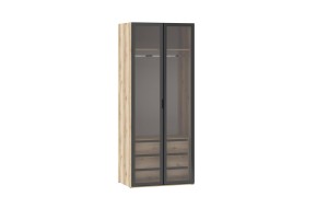 Шкаф-купе 200.04 для одежды (Витрина)+.101 Ящики Арден, Черный/Дуб