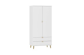 Шкаф НМ 040.25 Дакота, Меренга/Белый