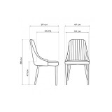Kora light purple / black Стул на металлокаркасе распродажа