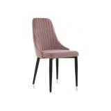 Kora light purple / black Стул на металлокаркасе недорого