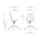 Kolin с подушкой clear / white Офисное кресло распродажа