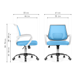Ergoplus blue / white Компьютерное кресло купить