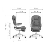 Mitis gray / white Компьютерное кресло распродажа