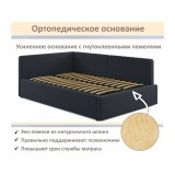 Мягкая кровать-тахта Kapri 1200 черная c подъемным механизмом купить