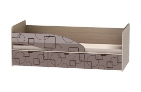Кровать Детская Бриз-3 80х190, квадрат (Шоколад/Ясень шимо светл