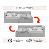Мягкая кровать-тахта Afelia 1200 черная с ящиками недорого