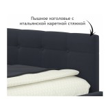 Мягкая кровать-тахта Bonna 1200 черная c подъемным механизмом купить