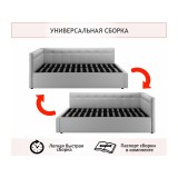 Мягкая кровать-тахта Bonna 1200 черная c подъемным механизмом недорого