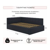 Мягкая кровать-тахта Bonna 1200 черная c ортопедическим основани распродажа