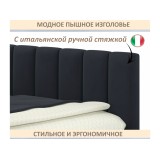 Мягкая кровать-тахта Milena 900 черная с ящиками недорого