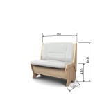 Скамья Лотос 950 дуб/милк купить