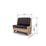 Скамья Лотос 950 дуб/умбер недорого