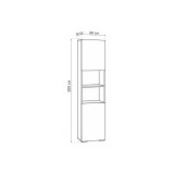Алетра ПО-500 дуб крафт серый / глянец белый Стеллаж фото
