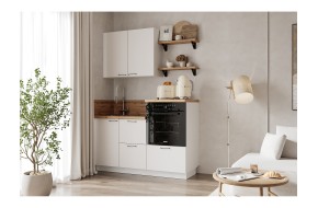 Кухонный гарнитур КГ 1500 ПВХ, Белый софт матовый Арника РМ