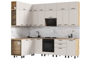 Кухонный гарнитур Модульная Бьянка 1,6х2,/080м, Дуб крафт/Кашемир
