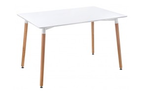 Стол для кухни Table 120 white / wood деревянный