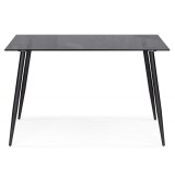 Smoke 120х80х75 clear gray / black Стол стеклянный распродажа