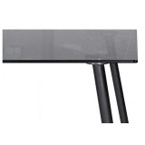 Smoke 120х80х75 clear gray / black Стол стеклянный фото