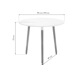 Lorini 90 white / wood Стол деревянный распродажа