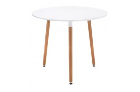 Кухонный стол Lorini 90 white / wood деревянный