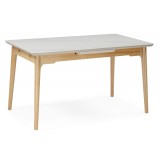 Halmar 140(180)x80 белый спеченный камень / светлое дерево Керам недорого