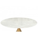 Jaklin 130x73 белый мрамор / сатинированное золото Керамический  купить