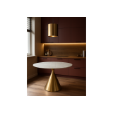 Jaklin 130x73 белый мрамор / сатинированное золото Керамический  купить