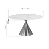 Jaklin 130x73 белый мрамор / сатинированное золото Керамический  от производителя