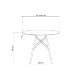 PT-151 80х80х76 clear glass / wood Стол стеклянный от производителя