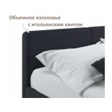 Мягкая кровать Erika 1600 черная с подъемным механизмом от производителя