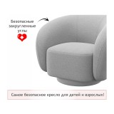 Дизайнерское мягкое кресло Plushe букле светло-серый купить
