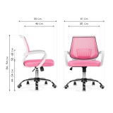 Ergoplus pink / white Компьютерное кресло от производителя