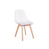 Vart clear / wood Пластиковый стул недорого