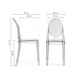 Victoria clear gray Пластиковый стул фото