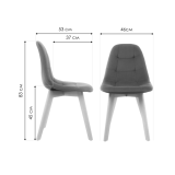 Filip dark gray / wood Стул деревянный купить