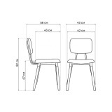 Klint gray / wood Стул деревянный распродажа