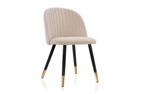 Стул Gabi beige / black / gold на металлокаркасе