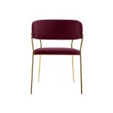 Kamelia 1 wine red / gold Стул на металлокаркасе купить