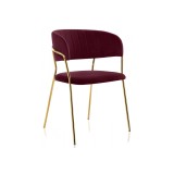 Kamelia 1 wine red / gold Стул на металлокаркасе недорого