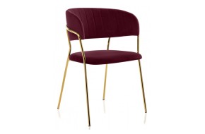 Стул Kamelia 1 wine red / gold на металлокаркасе