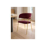 Kamelia 1 wine red / gold Стул на металлокаркасе фото